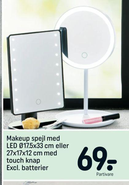 Makeup spejl med LED 