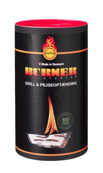 BURNER optændingsposer er den ideelle løsning til nem og sikker antændelse af din brændeovn, pejs, grill eller bål. Disse poser er helt uden lugt og er sikkerhedsklassificeret som hverken farlige eller giftige, og de kommer i en handy rørformet emballage. BURNER har cementeret sin position som et førende produkt inden for optændingsposer takket være sine mange fordele.

Dette danske produkt er fuldstændig fri for lugtgener og kommer i en brugervenlig pakning.

BURNER-produkterne produceres i København med avancerede teknikker, der garanterer topkvalitet og effektive produktionsfrister.