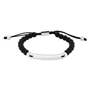 SON armbånd onyx/steel 19-25cm-logo