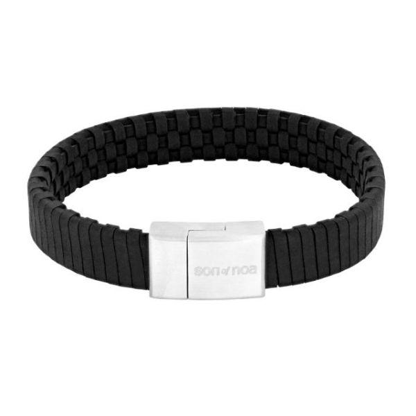 SON armbånd sort kalveskind 23cm 12mm