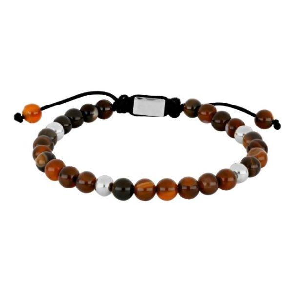 SON armbånd dream agate og stål 19-25cm