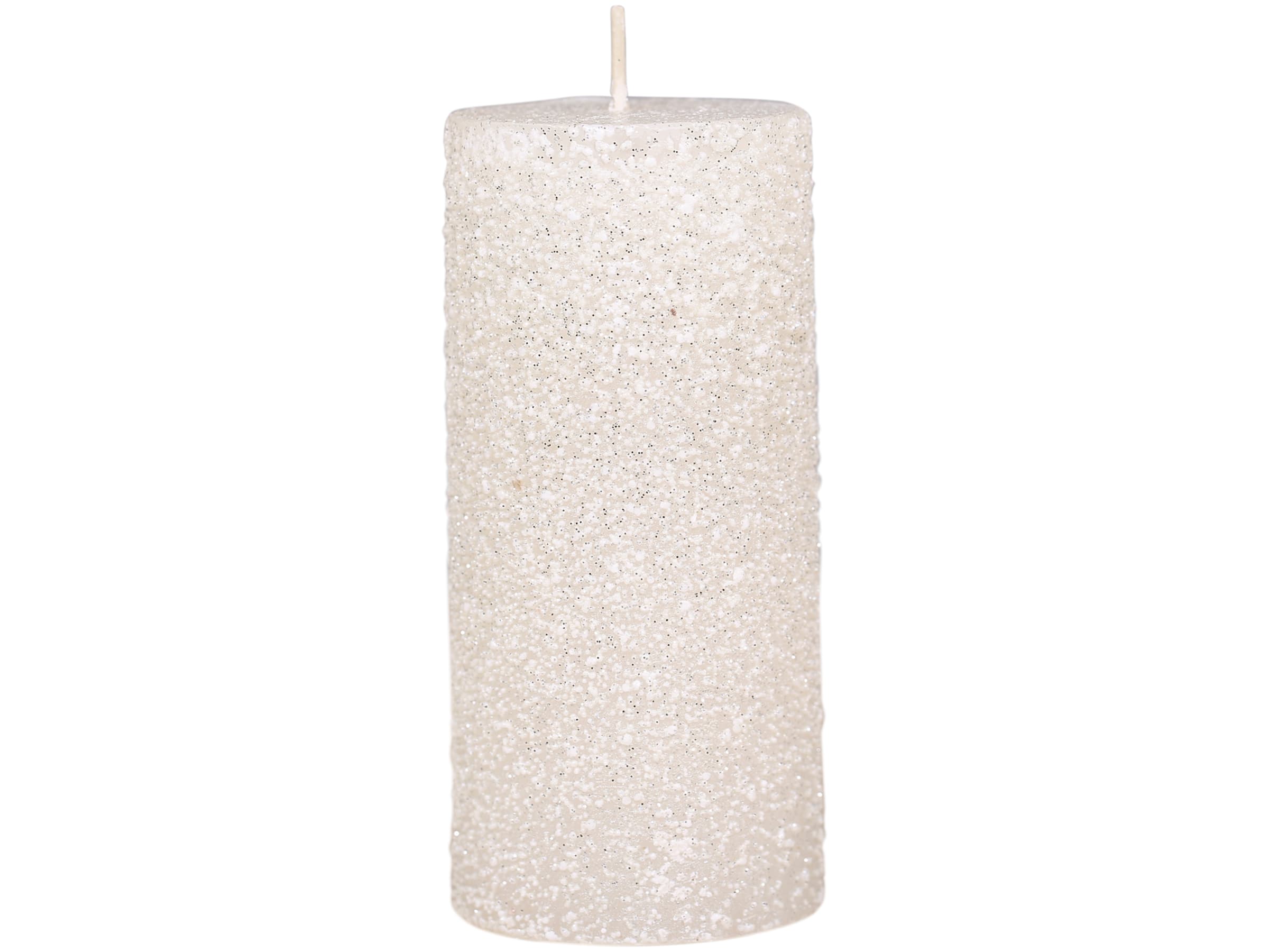 Chic Antique - Rustikt bloklys med glimmer H11 Ø5cm. creme-logo