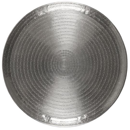 Ib Laursen | Bakke med bladmønster antik sølvfinish Ø56cm.-logo