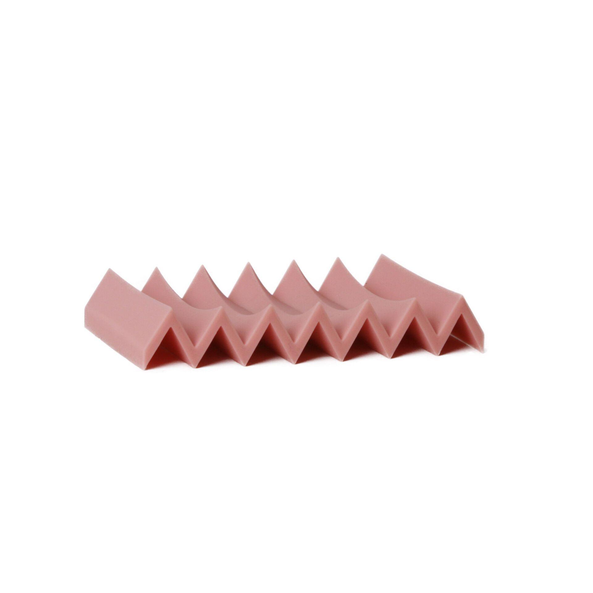 ØRSKOV - Zig Zag sæbeskål i neopren gummi rosa 13x8cm. 