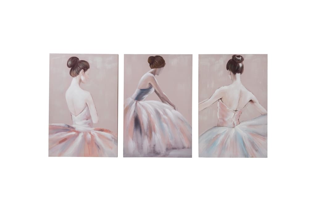 Speedtsberg Noa canvas billeder/malerier ballerina sæt m/3 stk. 40x60cm. -logo