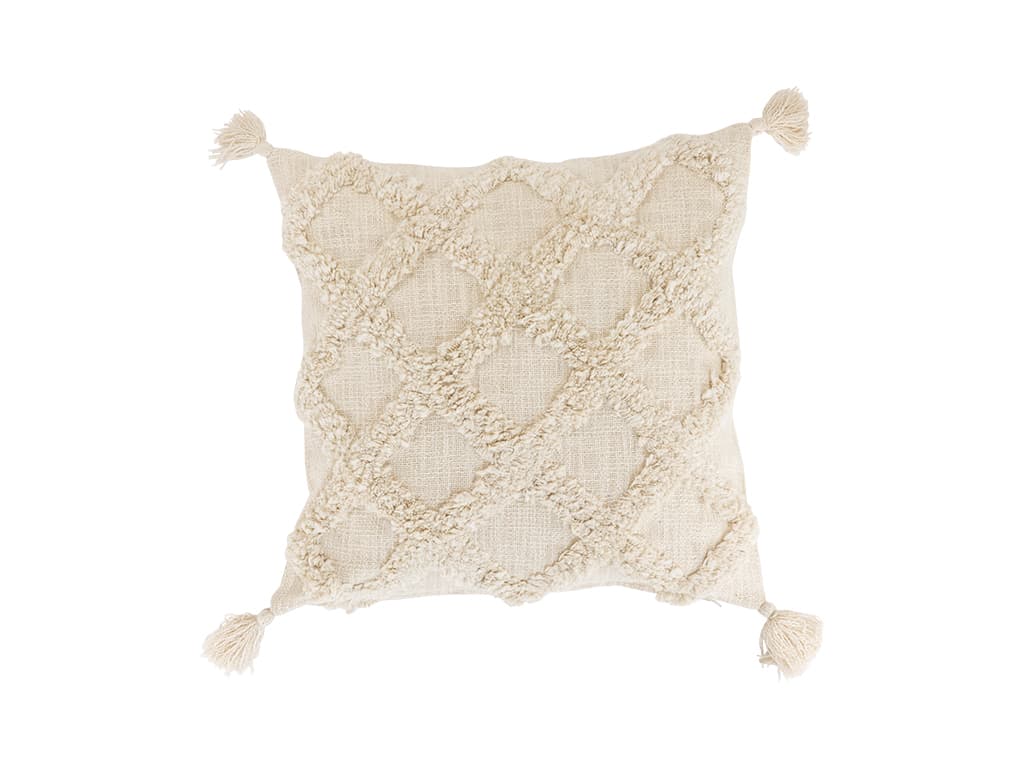Speedtsberg pude m/fyld 50x50cm bomuld i hvid-logo