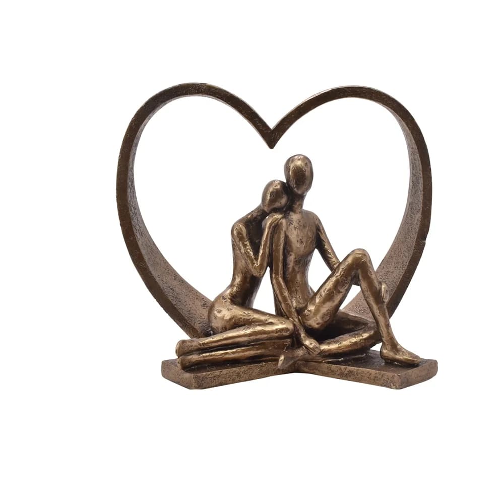 La Vida siddende par ved hjerte bronze 29x33 cm-logo