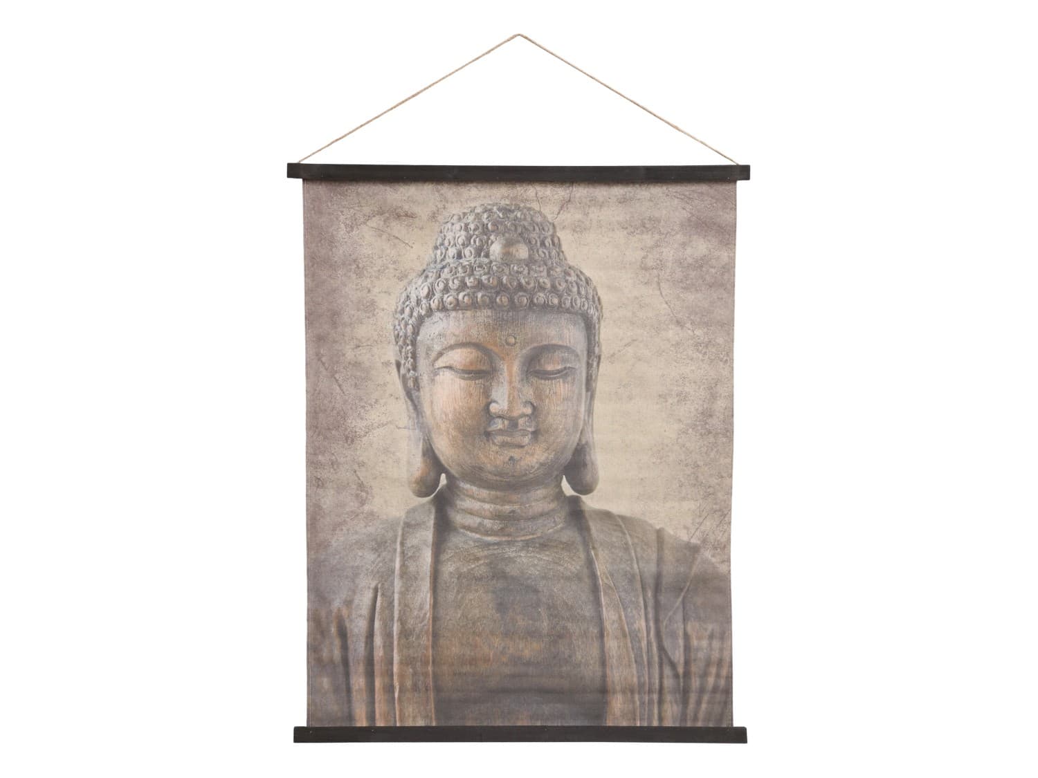 Chic Antique - Lærred til ophæng m. Buddha H 97 L 76cm.