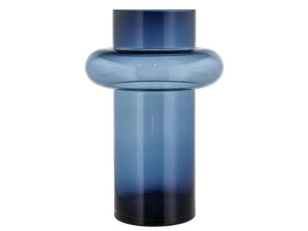 Lyngby Glas Tube Vase 40 cm Dark Blue-logo