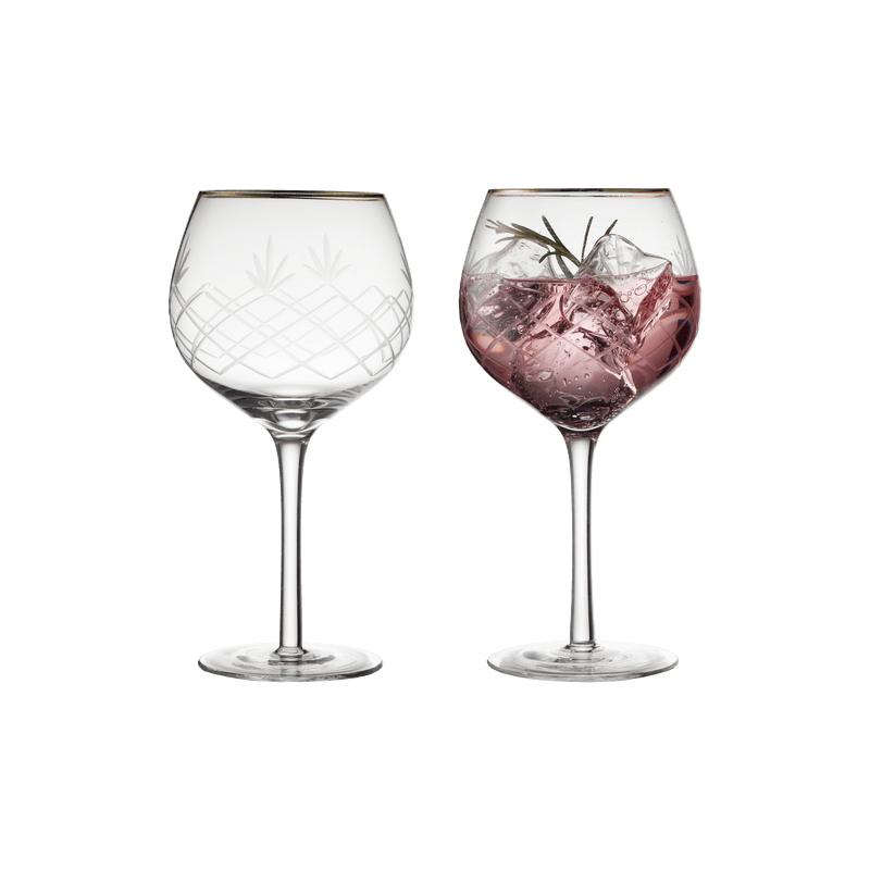 Lyngby Glas - Milano Gold Gin & Tonic glas 60cl. 2 pak