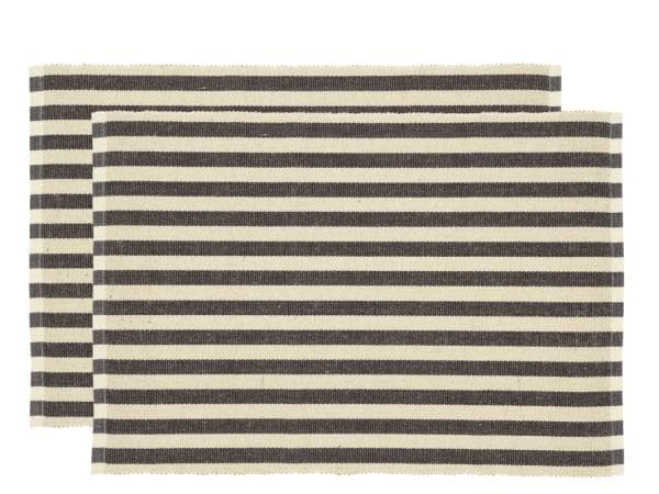 Södahl Statement Stripe Dækkeserviet 33 x 48 cm 2 stk. Ash-logo