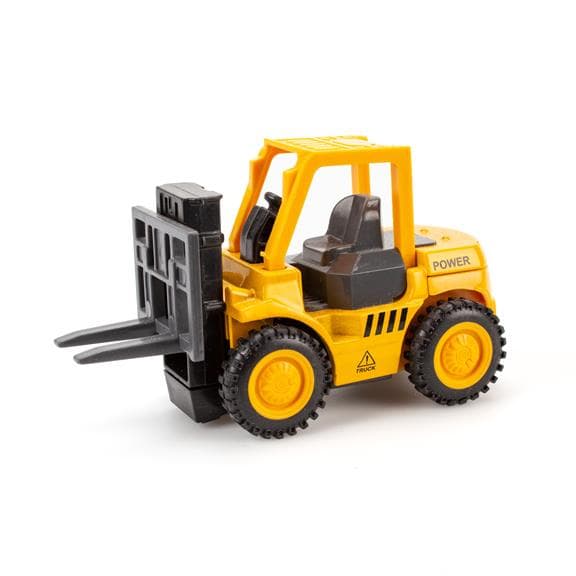 Magni - Lille arbejdsbil m/pull back gaffeltruck 7 cm.
