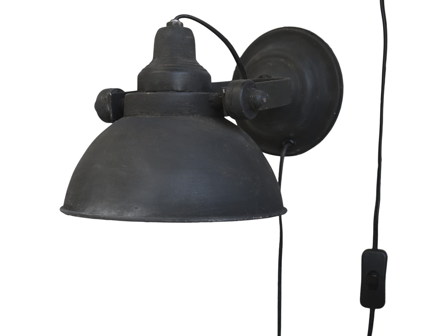 Chic Antique - Factory Lampe til væg H18 L31 B21cm. antik sort