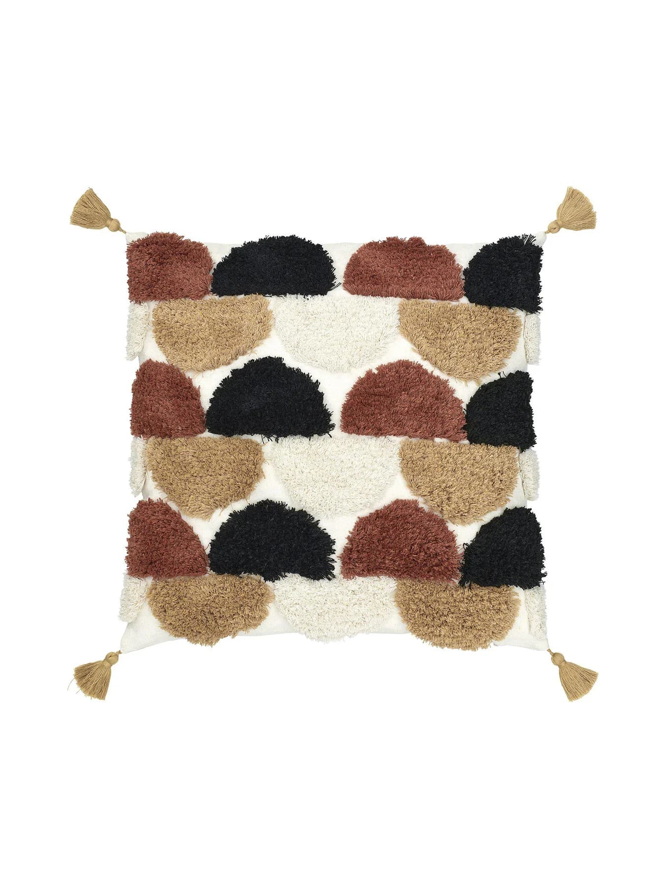 Svanefors pudebetræk tuftet m/kvaster kanel 45x45cm. -logo