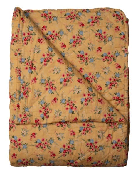 Au Maison quilt sengetæppe Ethnic Emma blomstret/gul 140x220 cm.-logo