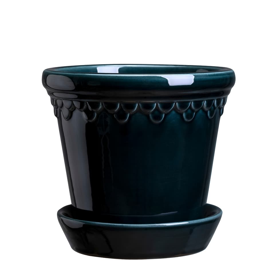 Bergs Potter Københavner urtepotte Petroleums blå 14 cm-logo