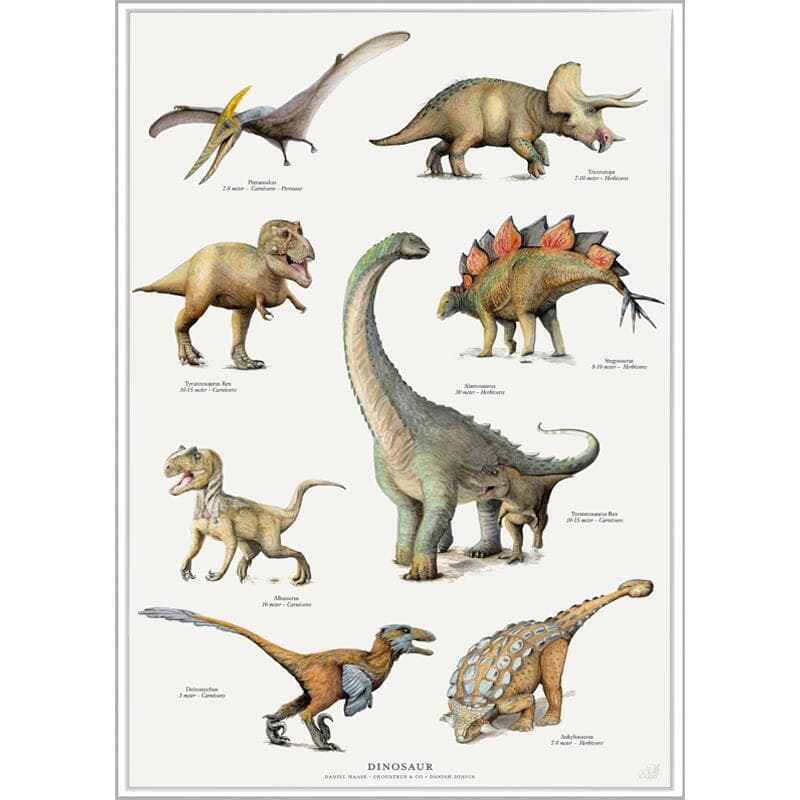 Koustrup & Co - Plakat "Dinosaur" A2-logo