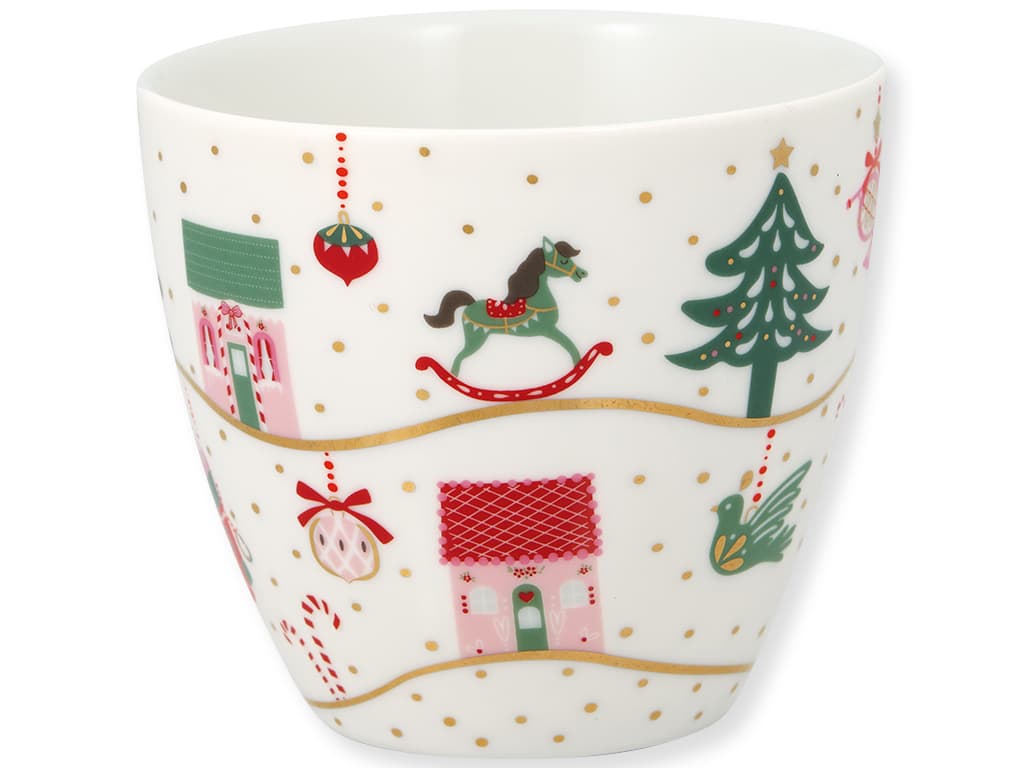 GreenGate lattekop Laura Christmas Gold-logo