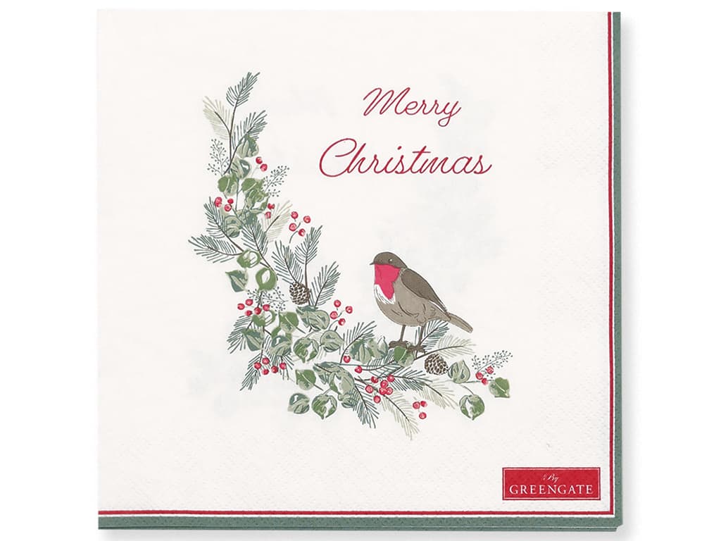 GreenGate papirservietter Leonora "Merry Christmas" 20stk. pr. pk. -logo
