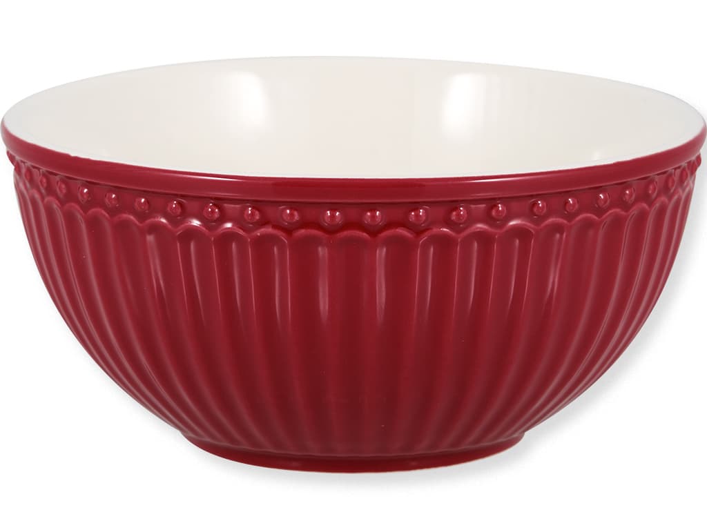 GreenGate Everyday Alice skål bordeaux rød 0,45L-logo