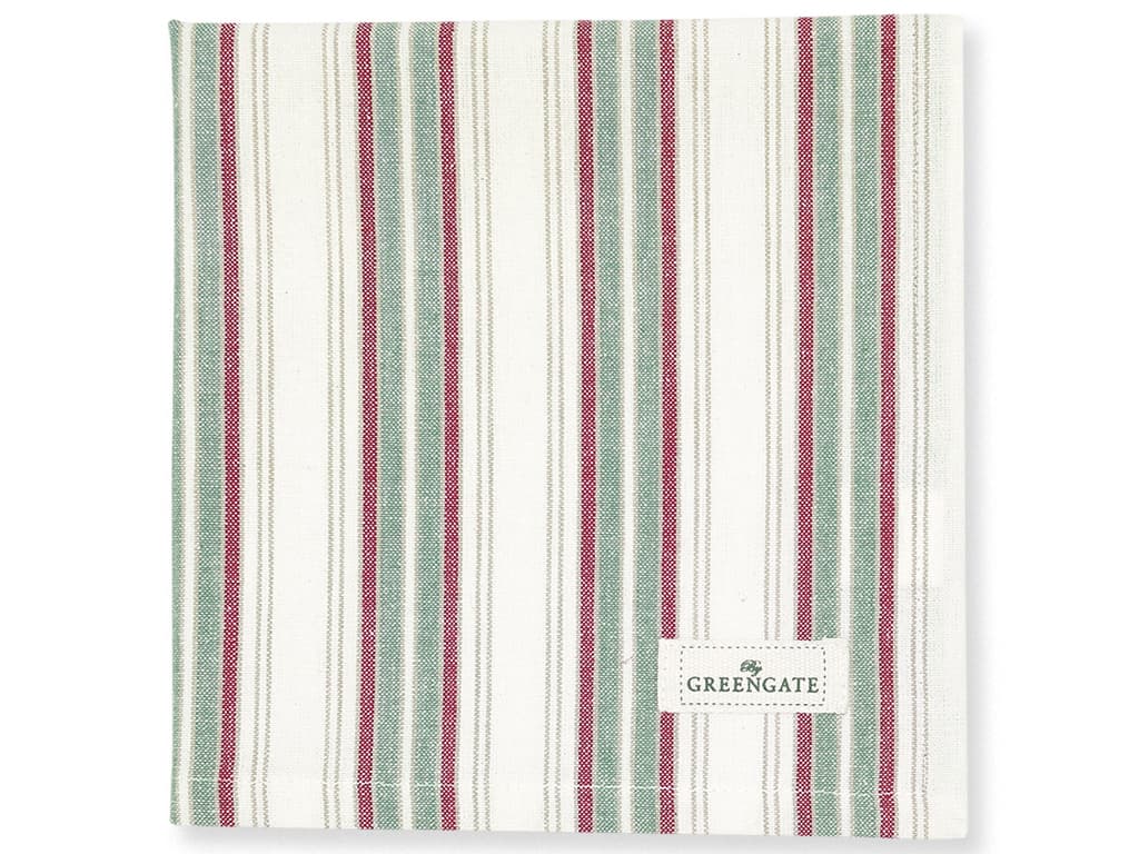 GreenGate stofserviet Carola red-logo