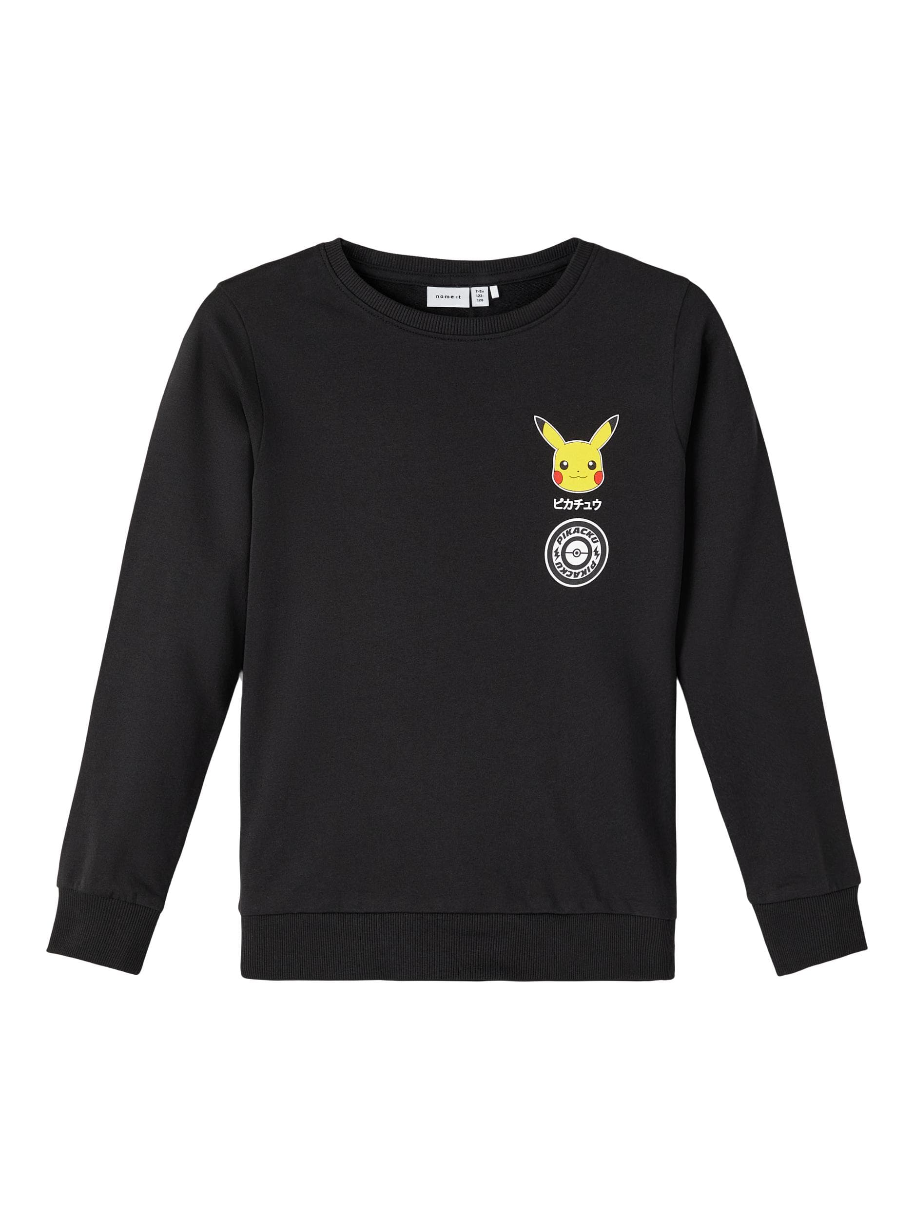 Name It - Langærmet sweatshirt m/ pokemon pikachu sort 146/152-logo