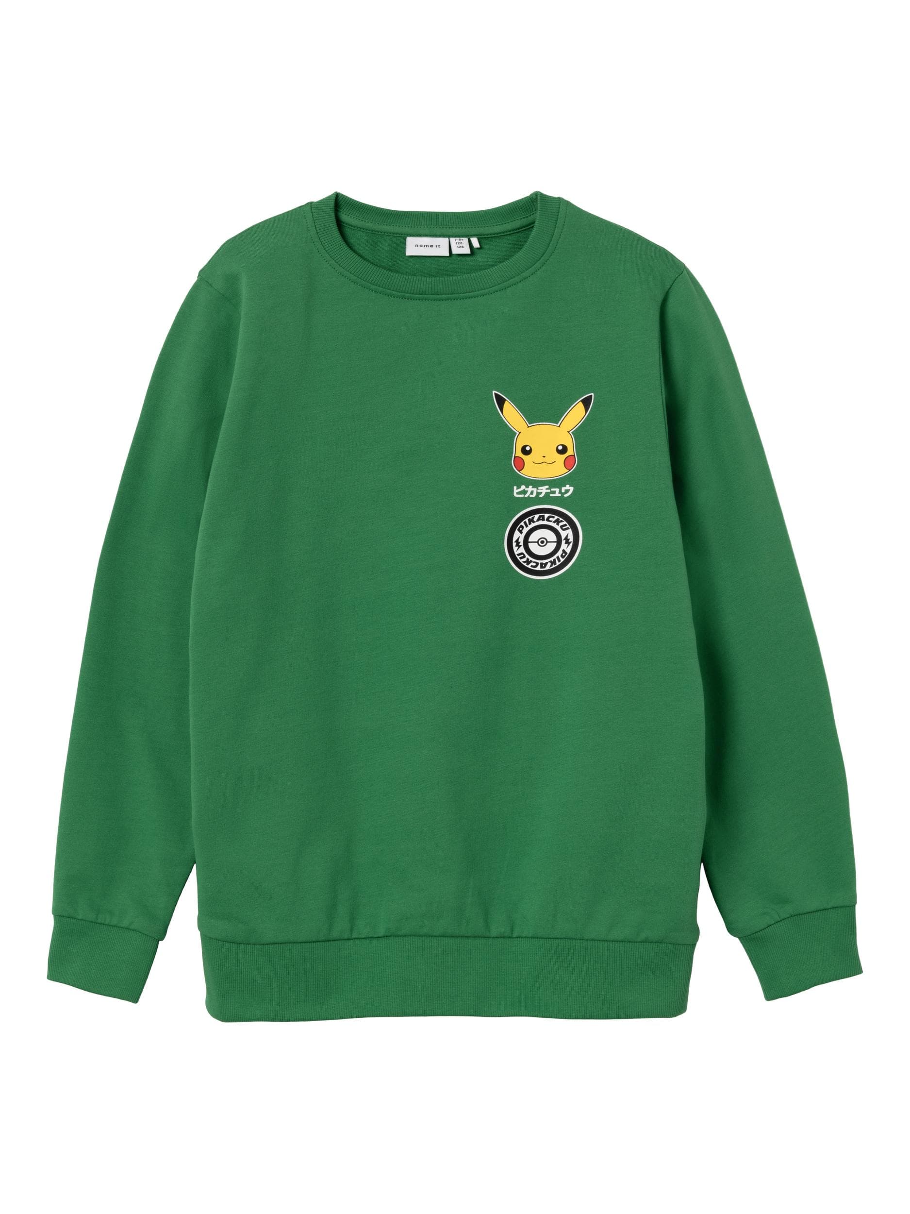 Name It - Langærmet sweatshirt m/ pokemon pikachu grøn 146/152-logo