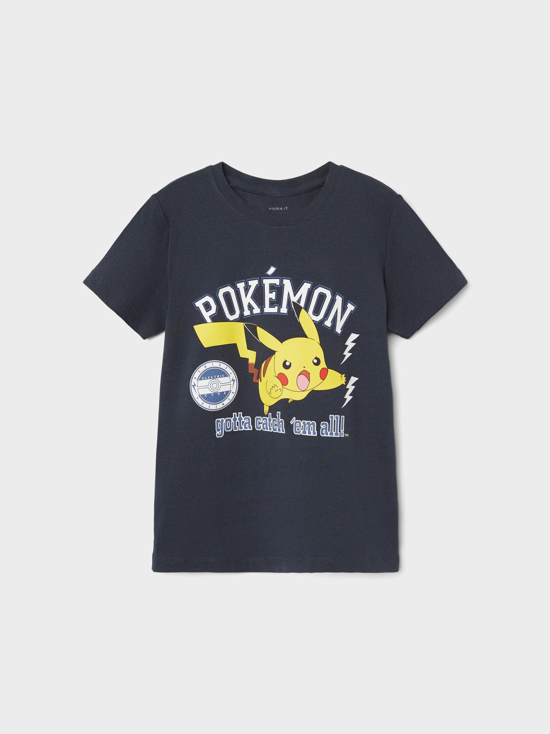 Name It - T-shirt m/ Pikachu blå 134/140-logo