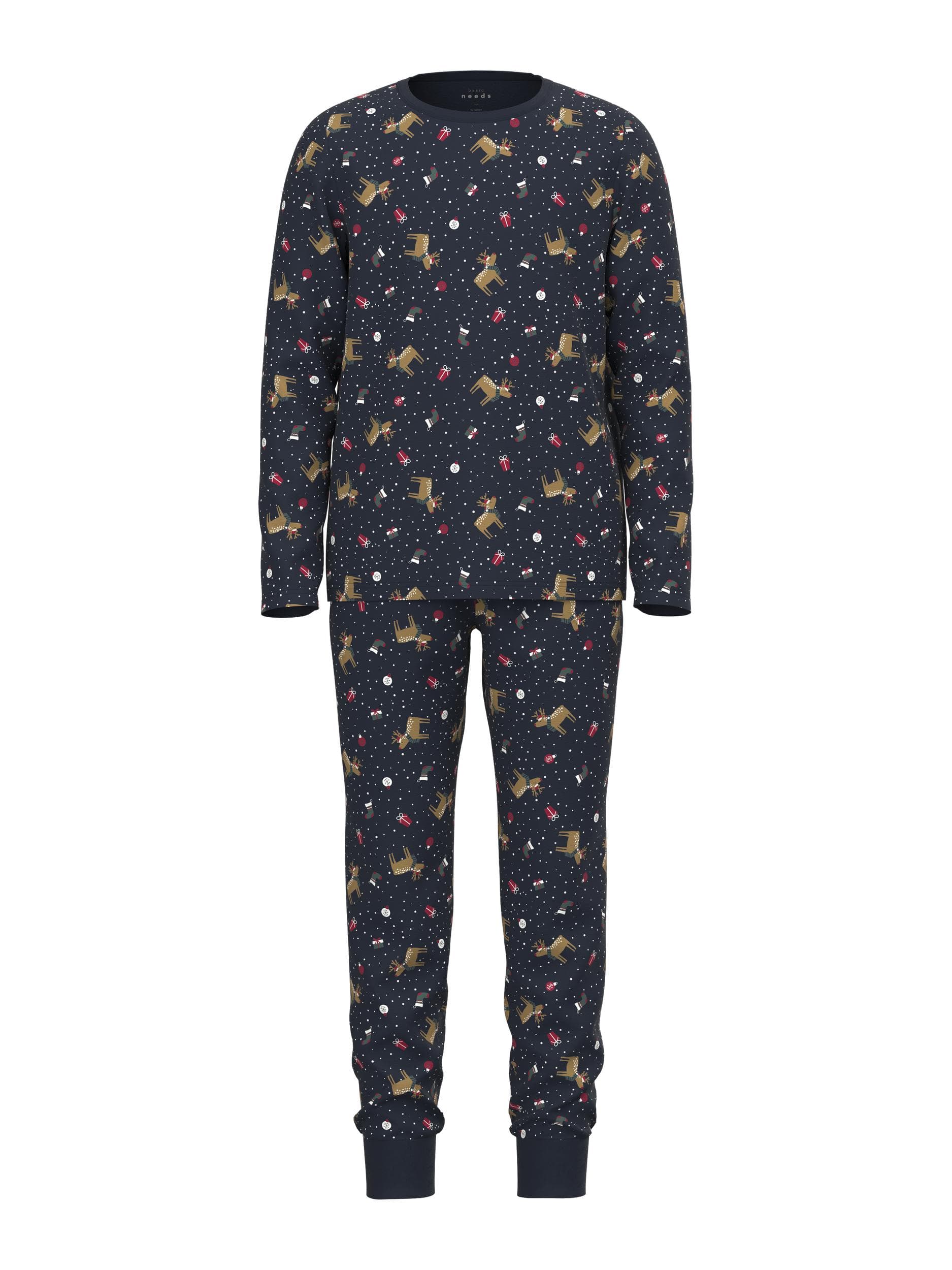 Name It - Jule pyjamas m/ rensdyr mørkeblå 134-logo