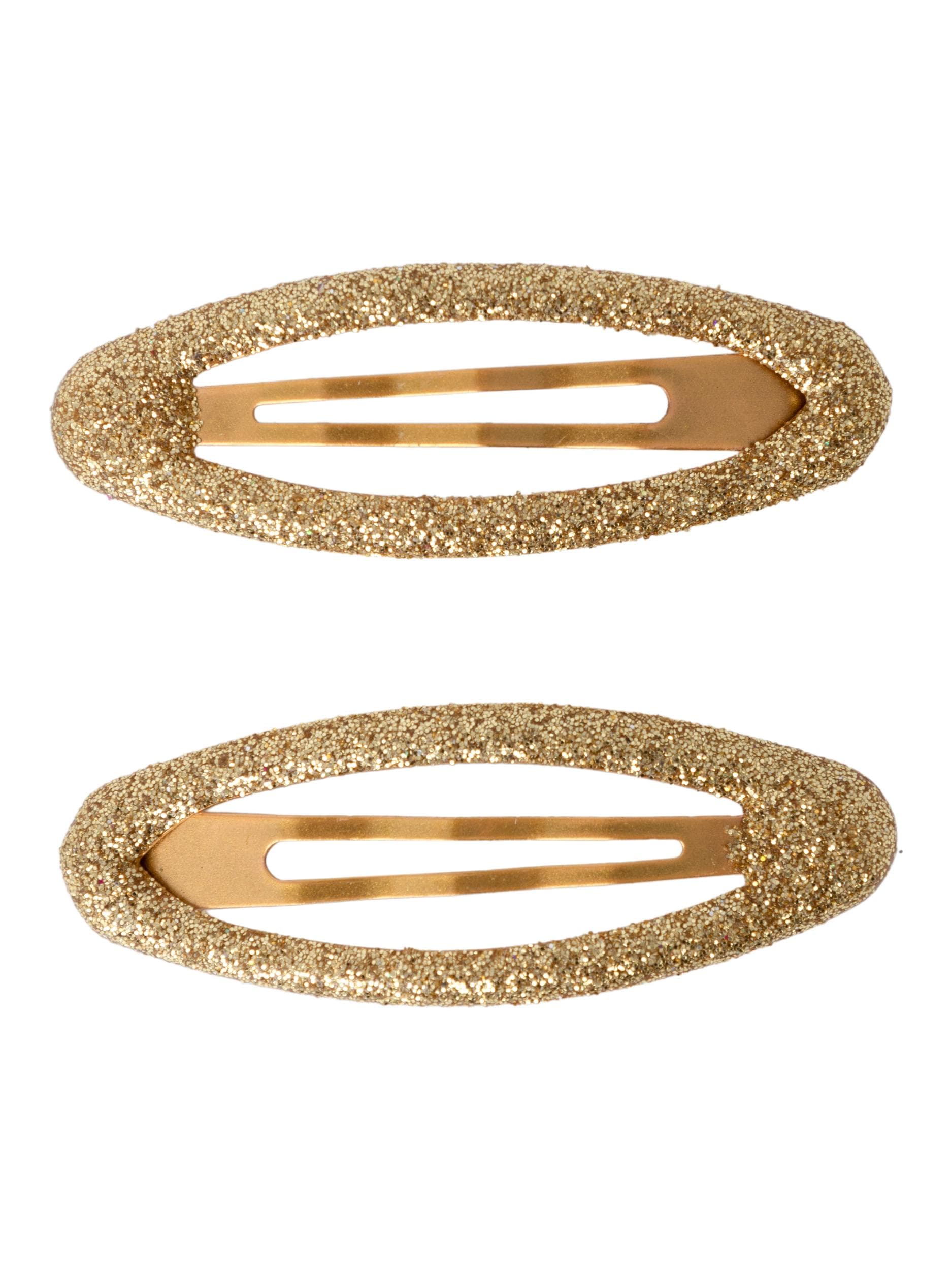 Name It - Hårspænde m/ glimmer 2-pak guld-logo