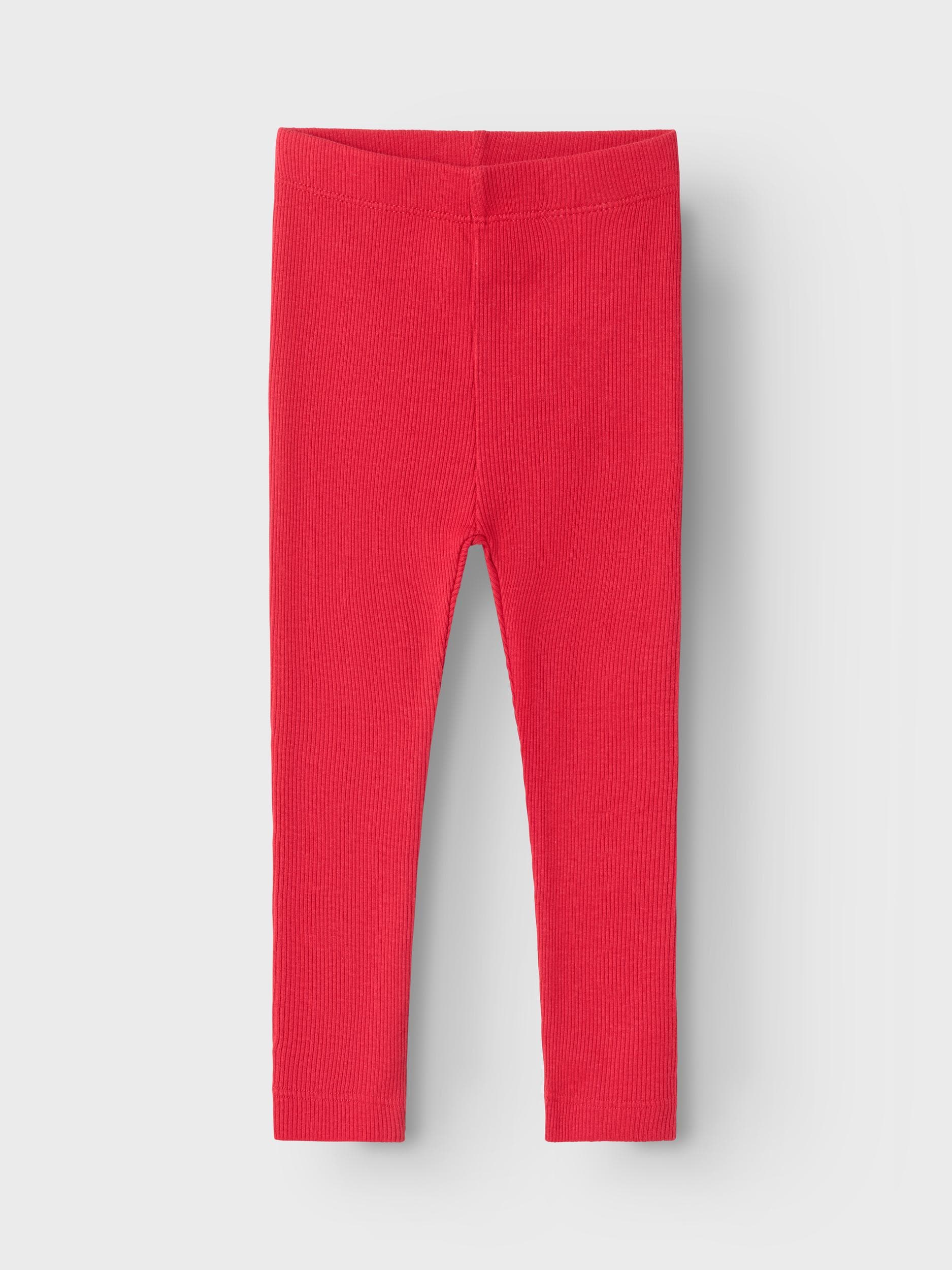 Name It - Leggings m/rib rød 110-logo