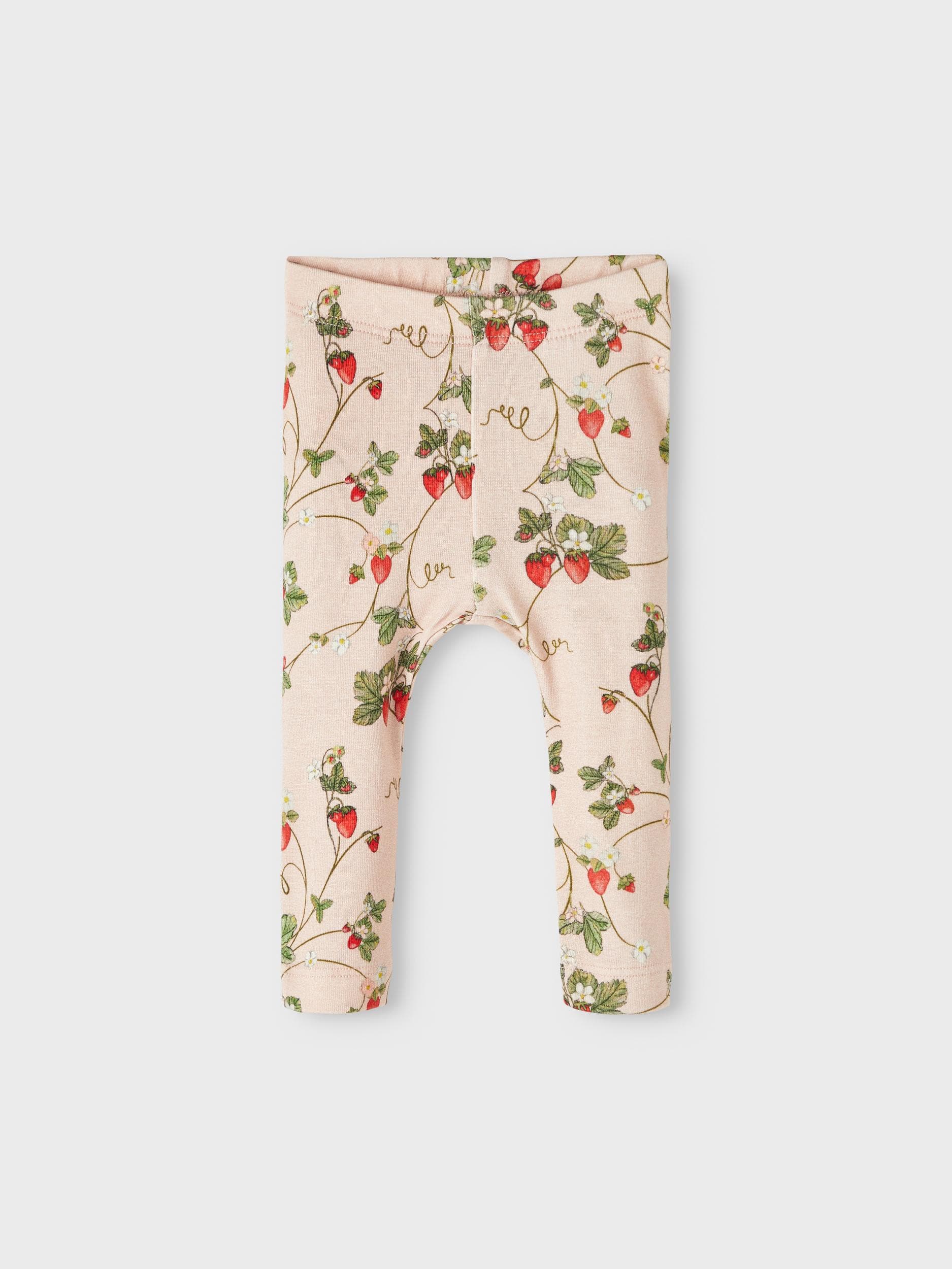 Name It - Leggings m/ jordbær print lyserød 74-logo