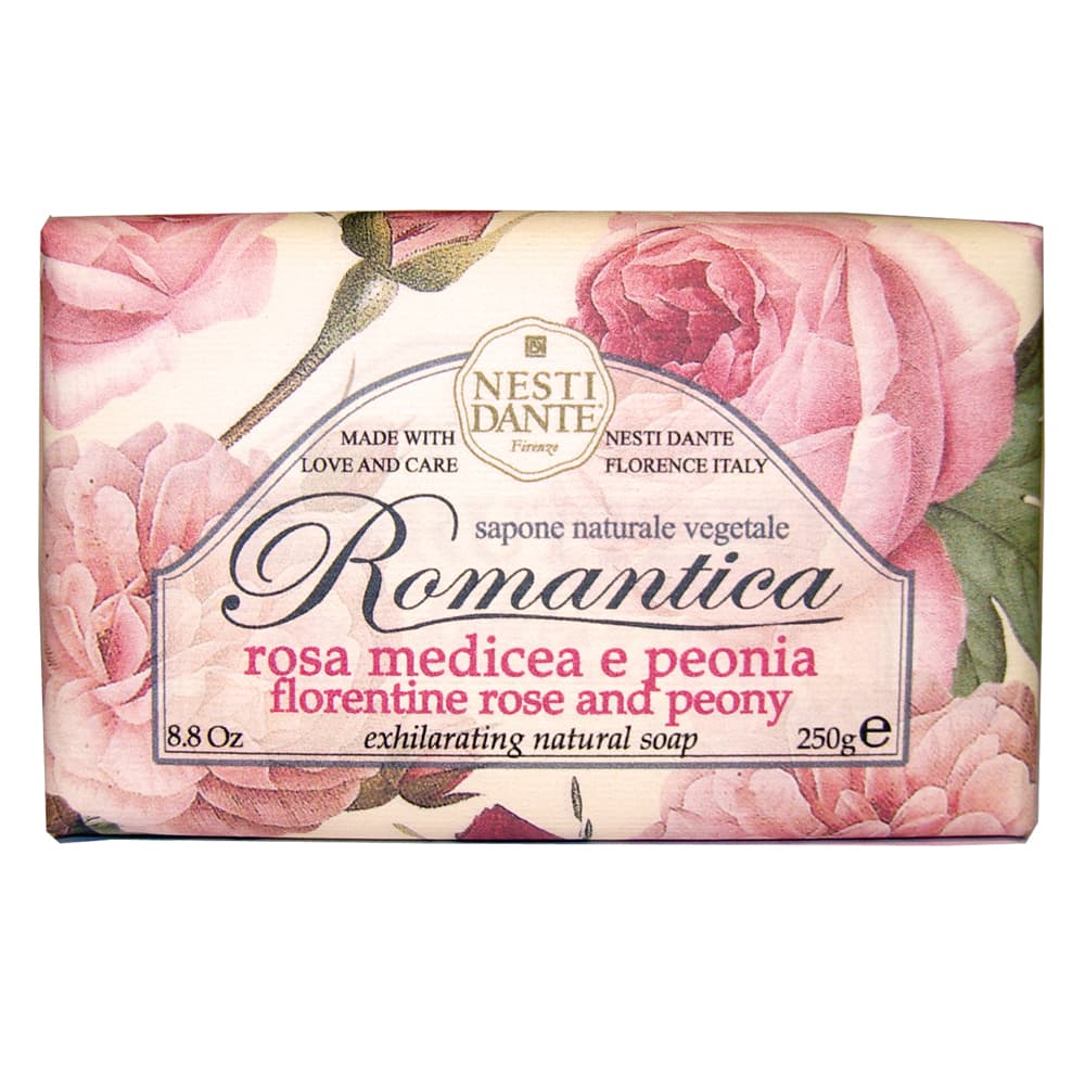 NESTI DANTE Romantica vegetabilsk sæbe m/Rose & Pæon 250g-logo