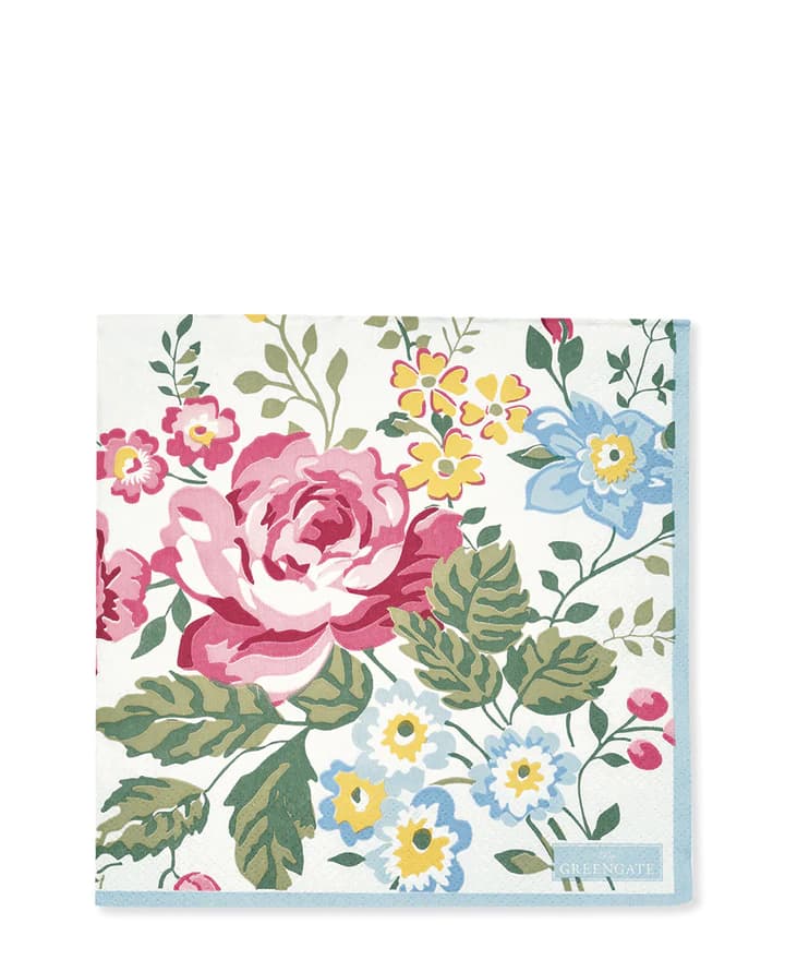 Greengate - Serviet Elina White L 20 stk-logo