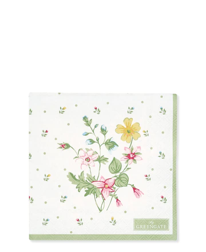 GreenGate - Papirservietter Fiola pk. m/20stk. -logo