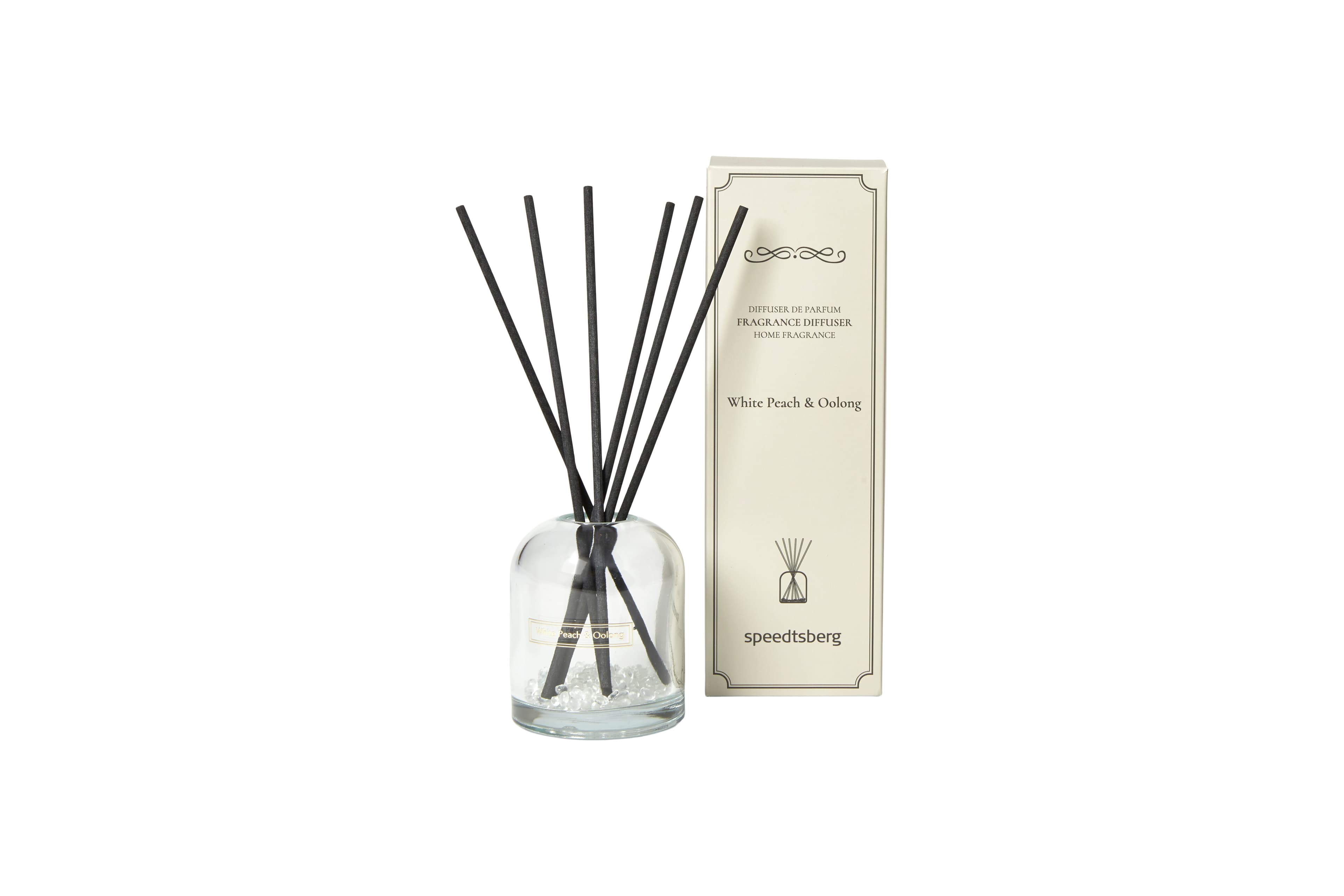 Speedtsberg diffuser m/perler Peach & Oolong 100 ml.-logo