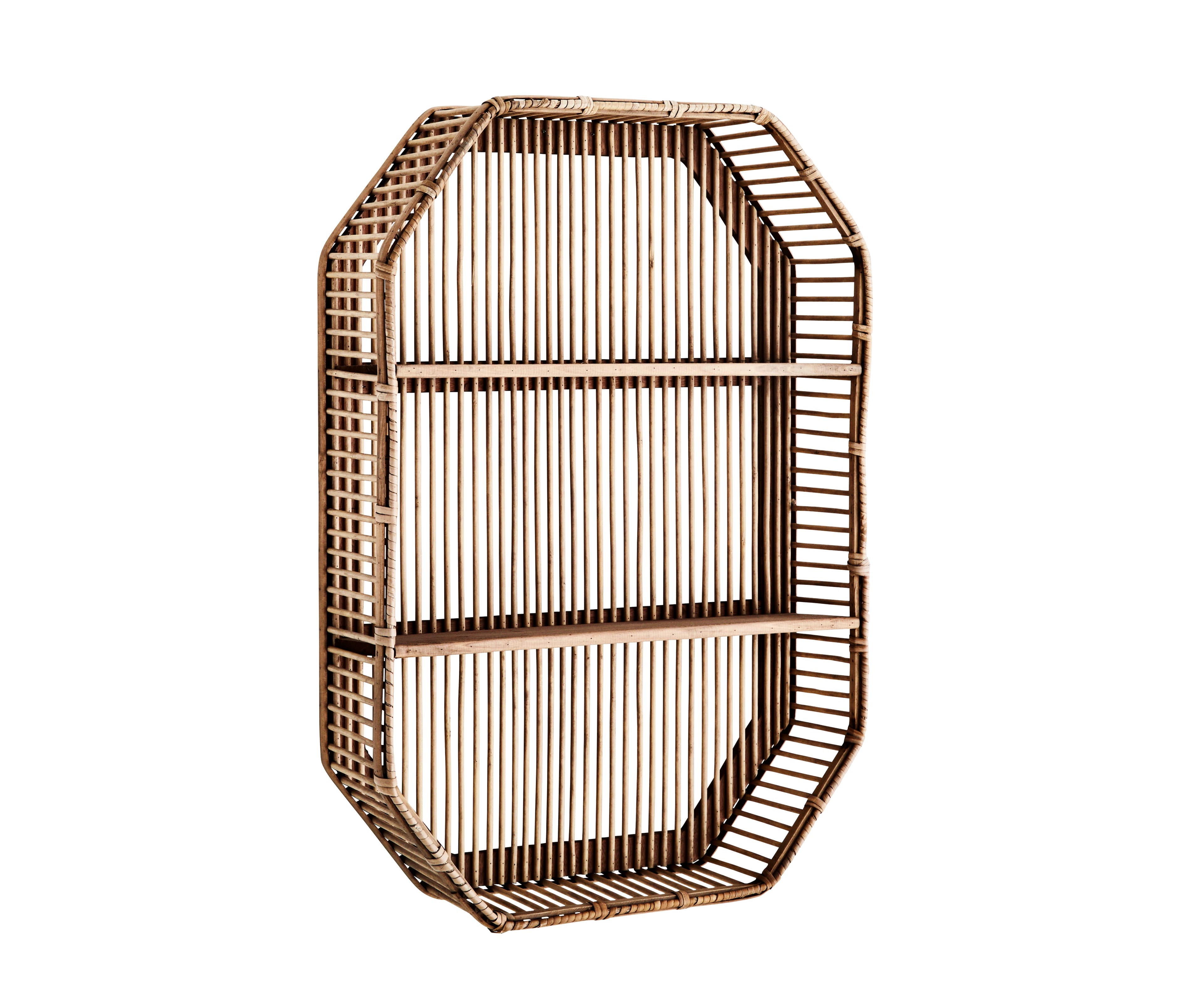 Madam Stoltz - Bambus/rattan reol H 62 B 44 D 11 cm