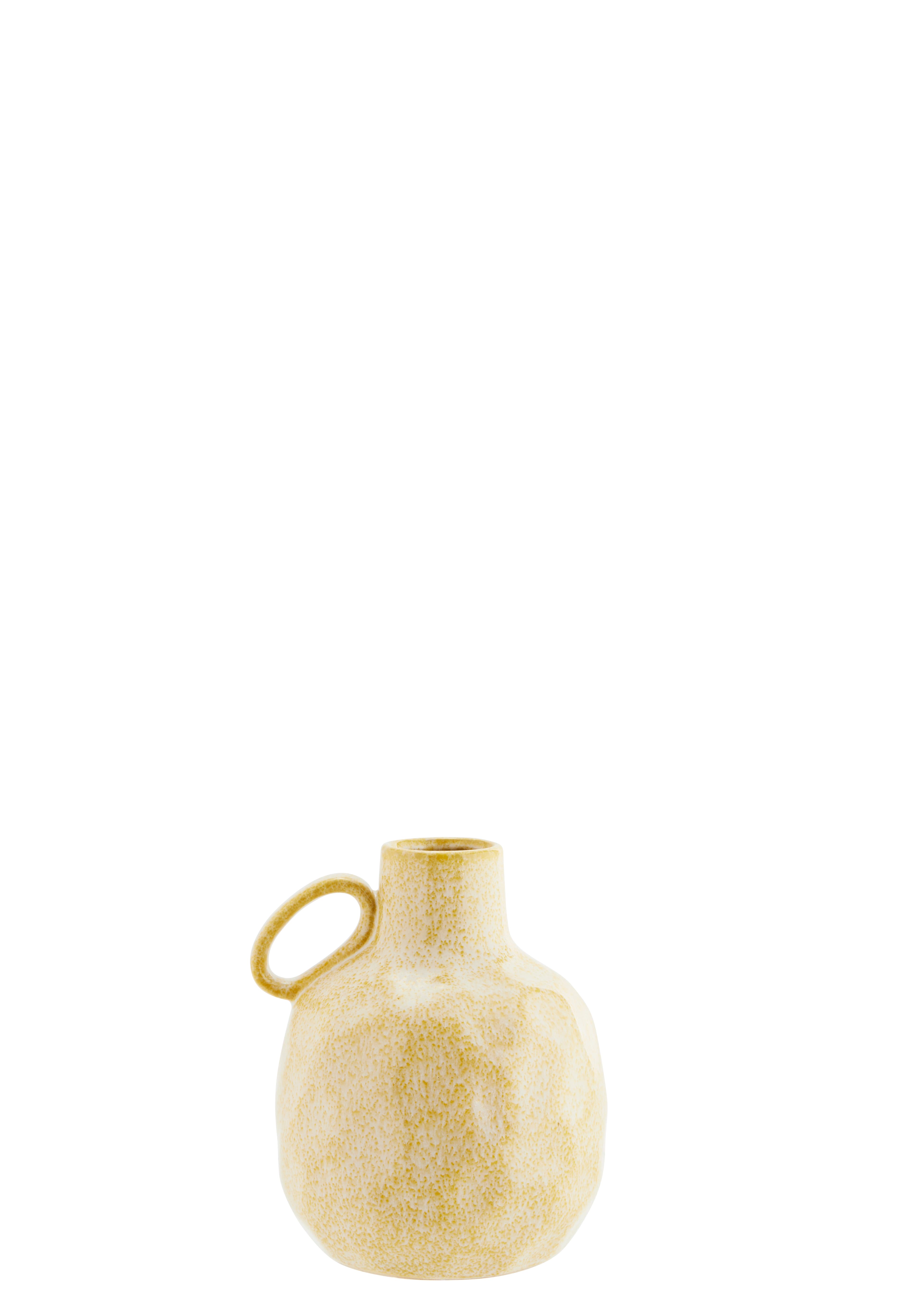 Madam Stoltz - Stentøjsvase m/håndtag D 12 H 14,5 cm-logo