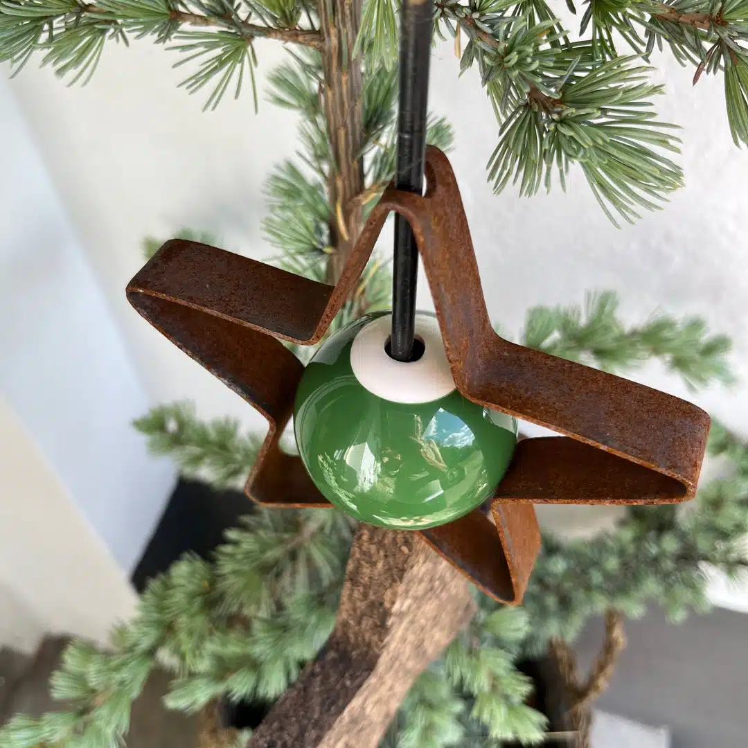 SNOREN - Earth kugle i keramik grøn Dia: 55mm-logo