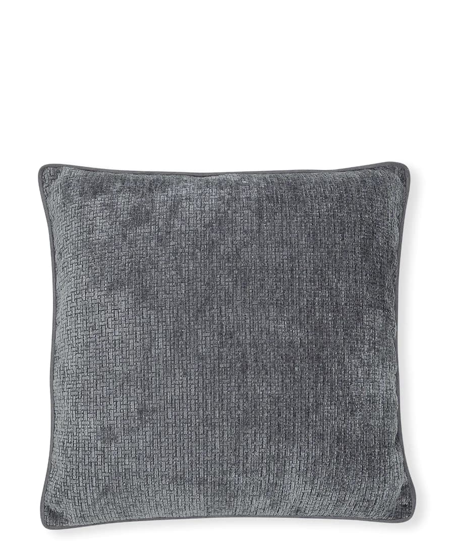 GreenGate velour pudebetræk m/struktur mørkegrå 50x50 cm.-logo