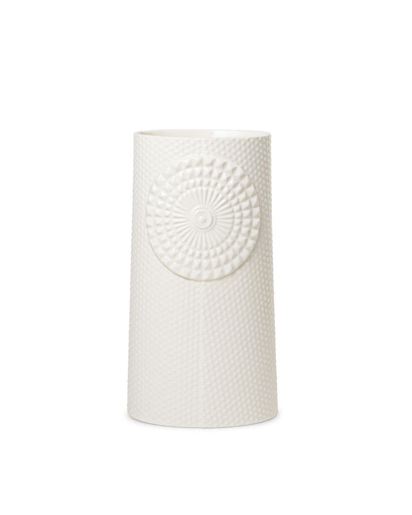 Dottir - PIPANELLA Dot oval vase hvid H: 225mm.-logo